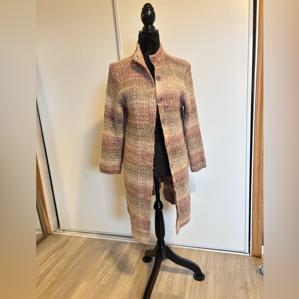 J. Jill Cardigan Wool Blend Women’s Medium Alpaca Lagen Look Cabin see details